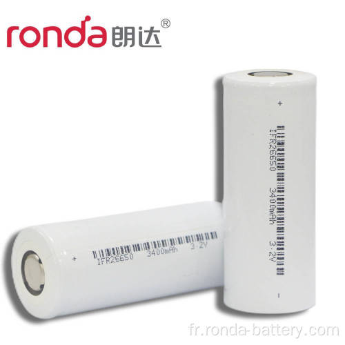 IFR26650-3400mAh 3,2 V Batterie cylindrique LIFEPO4
